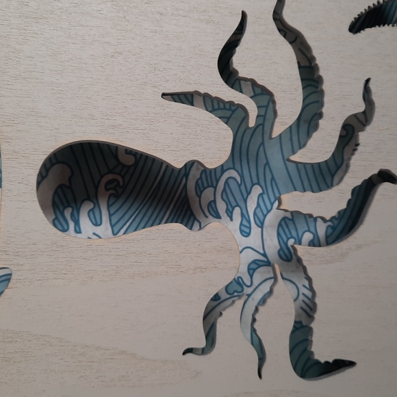 Wood Wall Art Nathan Murrell Hand Crafted Sea Life Creatures Home Decoration - Picture 3 of 8